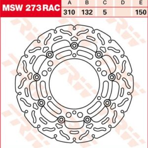 Disc de frână TRW/Lucas MSW273RAC