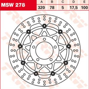 Disc de frână TRW/Lucas MSW278