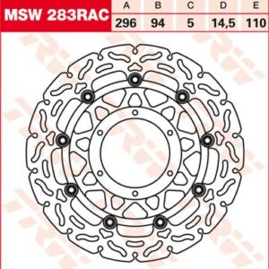 Disc de frână TRW/Lucas MSW283RAC