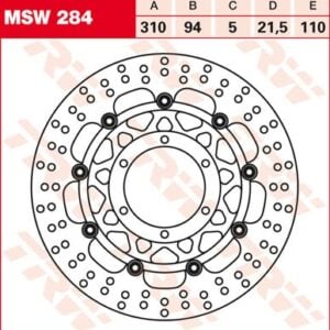 Disc de frână TRW/Lucas MSW284