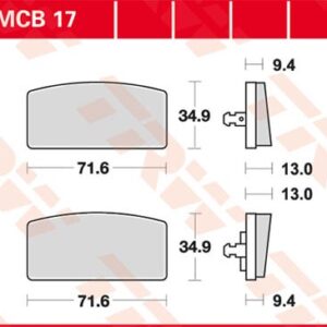 Plăcuțe de frână MCB17