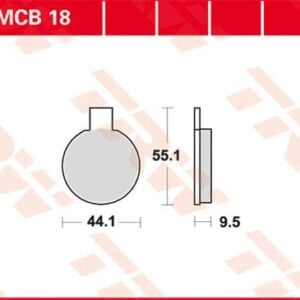 Plăcuțe de frână MCB18