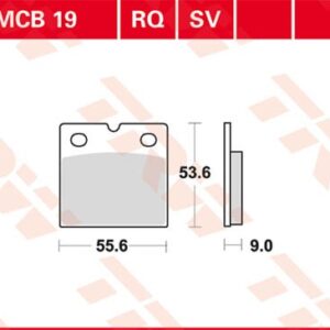 Plăcuțe de frână MCB19SV