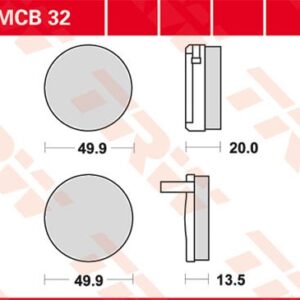 Plăcuțe de frână MCB32