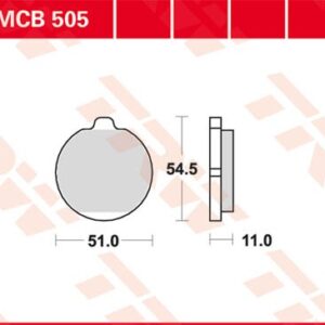 Plăcuțe de frână MCB505