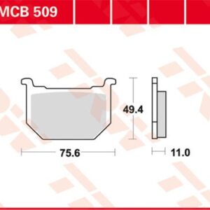 Plăcuțe de frână MCB509