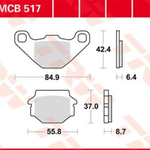 Plăcuțe de frână MCB517