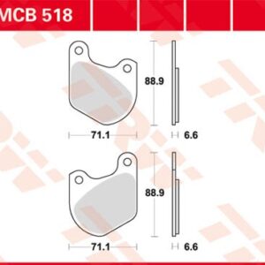 Plăcuțe de frână MCB518