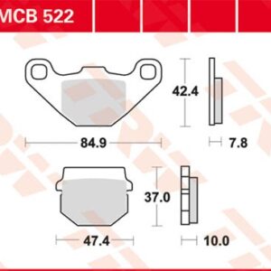 Plăcuțe de frână MCB522