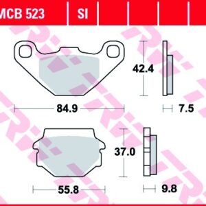 Plăcuțe de frână MCB523