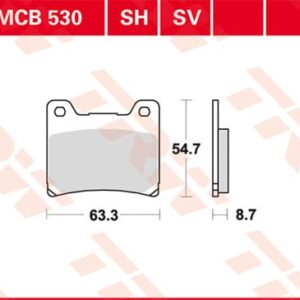 Plăcuțe de frână MCB530SH