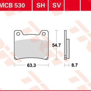 Plăcuțe de frână MCB530SV