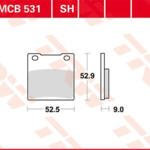 Plăcuțe de frână MCB531SH