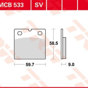 Plăcuțe de frână MCB533SV