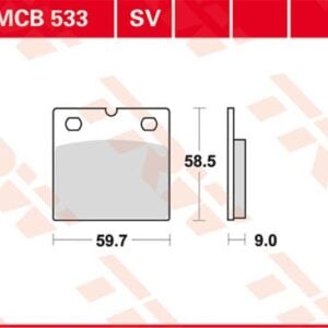 Plăcuțe de frână MCB533