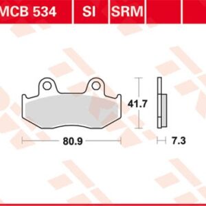 Plăcuțe de frână MCB534SI