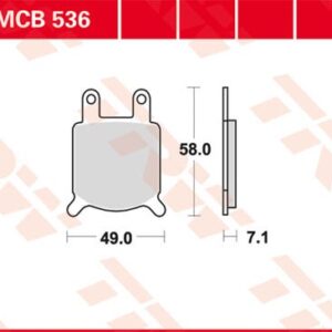 Plăcuțe de frână MCB536