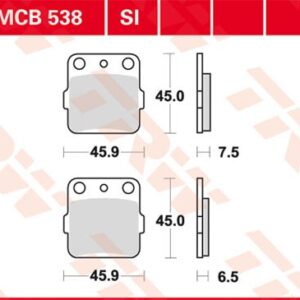 Plăcuțe de frână MCB538SI