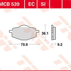 Plăcuțe de frână MCB539EC