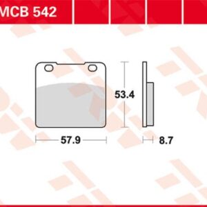 Plăcuțe de frână MCB542