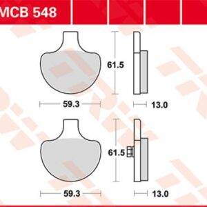 Plăcuțe de frână MCB548