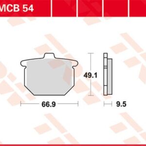 Plăcuțe de frână MCB54