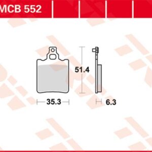 Plăcuțe de frână MCB552