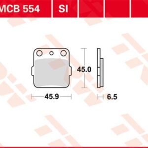 Plăcuțe de frână MCB554SI