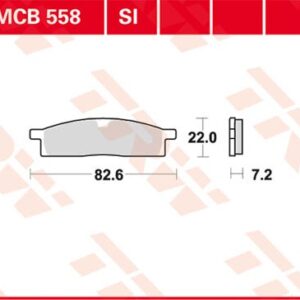 Plăcuțe de frână MCB558SI