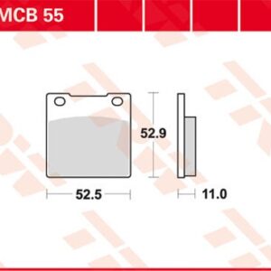 Plăcuțe de frână MCB55