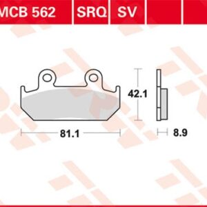 Plăcuțe de frână MCB562SV