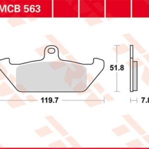 Plăcuțe de frână MCB563