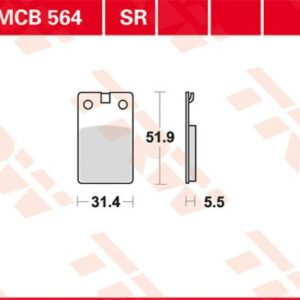 Plăcuțe de frână MCB564SR