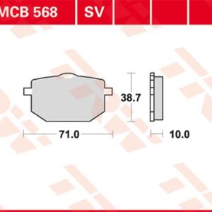 Plăcuțe de frână MCB568