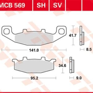 Plăcuțe de frână MCB569SV