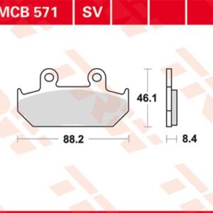 Plăcuțe de frână MCB571SV