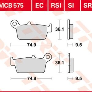 Plăcuțe de frână MCB575RSI