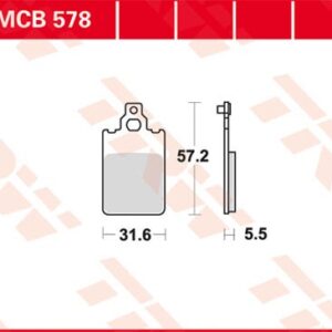 Plăcuțe de frână MCB578