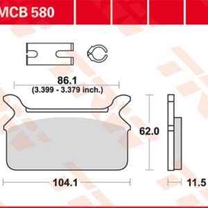 Plăcuțe de frână MCB580