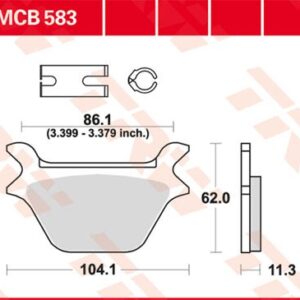 Plăcuțe de frână MCB583