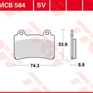 Plăcuțe de frână MCB584SV