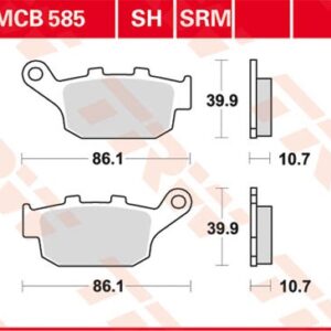 Plăcuțe de frână MCB585SRM