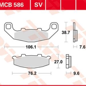 Plăcuțe de frână MCB586SV