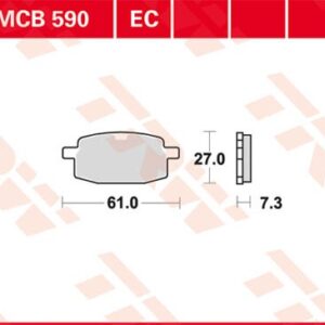 Plăcuțe de frână MCB590