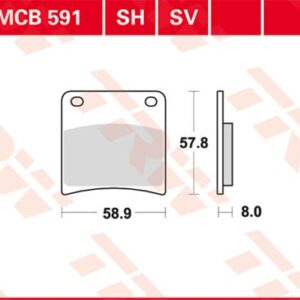 Plăcuțe de frână MCB591SH