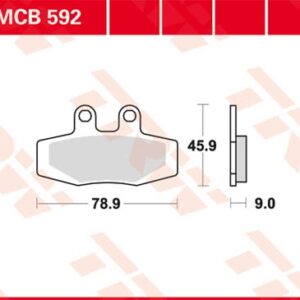 Plăcuțe de frână MCB592