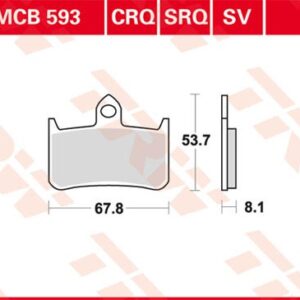 Plăcuțe de frână MCB593CRQ