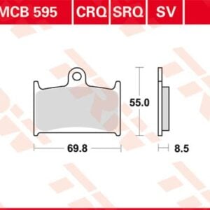 Plăcuțe de frână MCB595CRQ