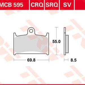 Plăcuțe de frână MCB595SRQ