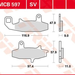 Plăcuțe de frână MCB597SV